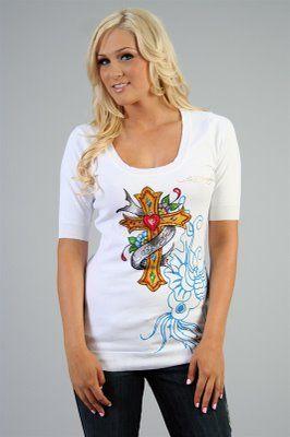 cheap Ed Hardy shirt(Women)-592